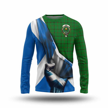 Don Tartan Long Sleeve T-Shirt with Family Crest Scotland Patriotic Style Unisex - Tartan Vibes Clothing