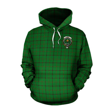 Don Tartan Cotton Hoodie with Family Crest Celtic Skull Style Pullover Hoodie XS - Tartan Vibes Clothing