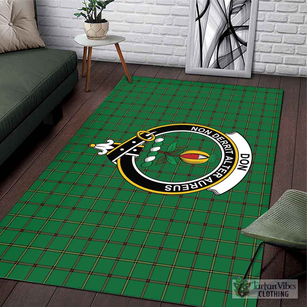 Don Tartan Area Rug with Family Crest L 59*86 inch (150x220 cm) - Tartan Vibes Clothing