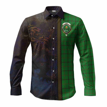 Don Tartan Family Crest Long Sleeve Button Shirt Alba Gu Brath Be Brave Lion Ancient Style Men's Shirt S - Tartan Vibes Clothing