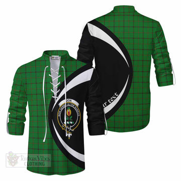 Don Tartan Ghillie Kilt Shirt with Family Crest Circle Style Men - Tartan Vibes Clothing