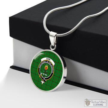 Don Tartan Circle Necklace with Family Crest Luxury Necklace (Silver) No - Tartan Vibes Clothing