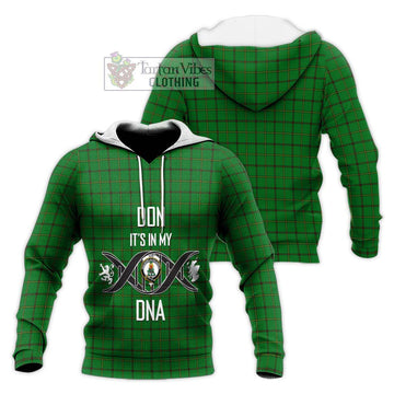 Don Tartan Knitted Hoodie with Family Crest DNA In Me Style Unisex Knitted Pullover Hoodie - Tartan Vibes Clothing