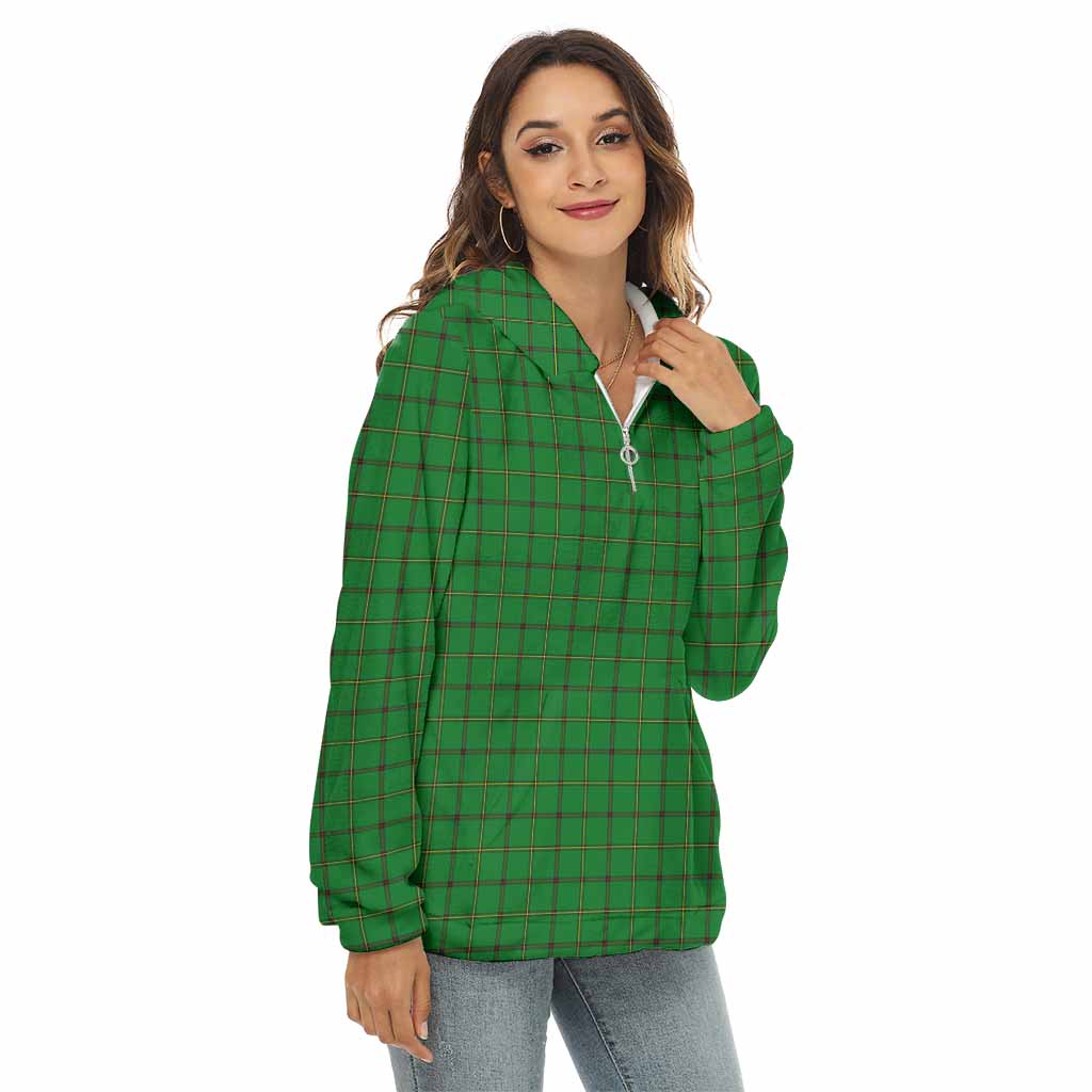 Don Tartan Women's Borg Fleece Hoodie with Half Zip Female - Tartan Vibes Clothing