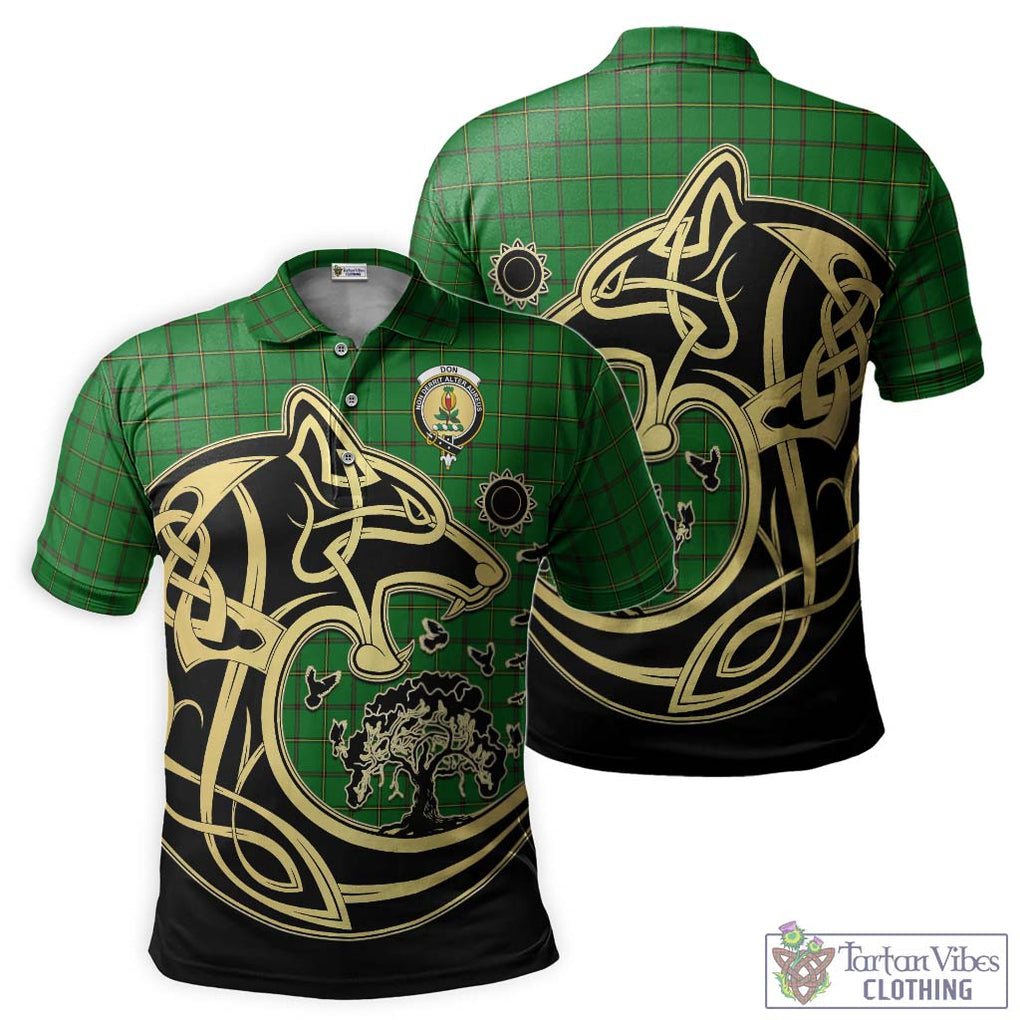 Don Tartan Polo Shirt with Family Crest Celtic Wolf Style Kid - Tartan Vibes Clothing