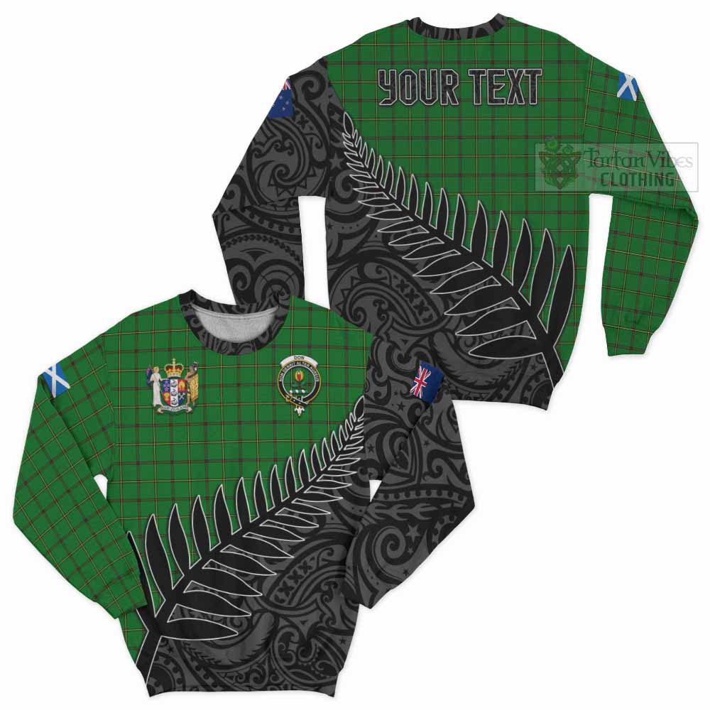 Don Crest Tartan Sweatshirt with New Zealand Silver Fern Half Style Unisex - Tartan Vibes Clothing