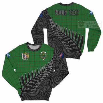 Don Crest Tartan Sweatshirt with New Zealand Silver Fern Half Style Unisex - Tartan Vibes Clothing