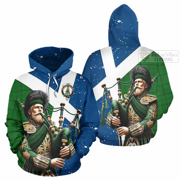Don Tartan Hoodie with Family Crest Scottish Bagpiper Vibes Zip Hoodie - Tartan Vibes Clothing
