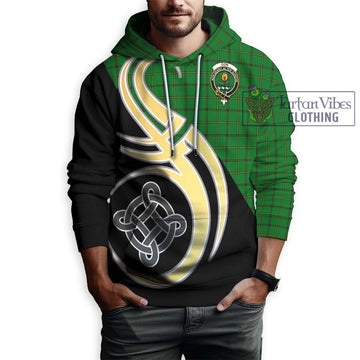 Don Tartan Hoodie with Family Crest and Celtic Symbol Style Zip Hoodie - Tartan Vibes Clothing