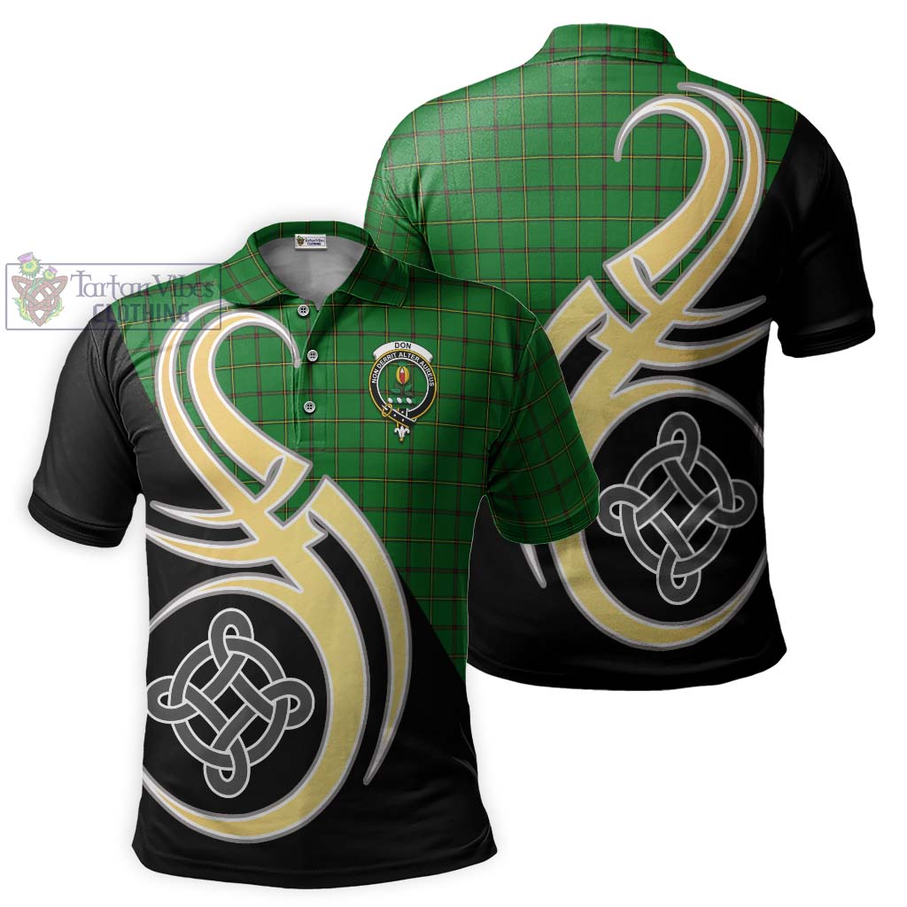 Don Tartan Polo Shirt with Family Crest and Celtic Symbol Style Kid - Tartan Vibes Clothing