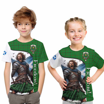 Don Crest Tartan Kid T-Shirt Inspired by the Freedom of Scottish Warrior Youth XL Size14 - Tartan Vibes Clothing