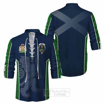 Don Tartan Ghillie Kilt Shirt with Family Crest and Lion Rampant Vibes Sport Style Men - Tartan Vibes Clothing