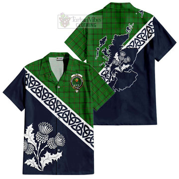 Don Tartan Hawaiian Shirt Featuring Thistle and Scotland Map Kid - Tartan Vibes Clothing