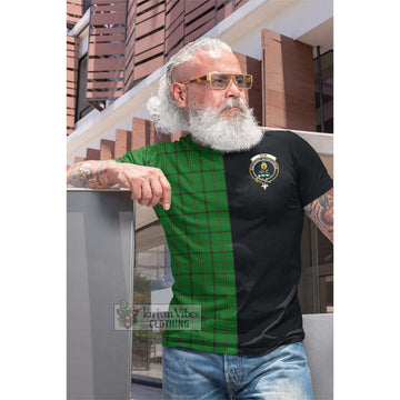 Don Tartan Cotton T-shirt with Family Crest and Half Of Me Style Men's Shirt - Tartan Vibes Clothing