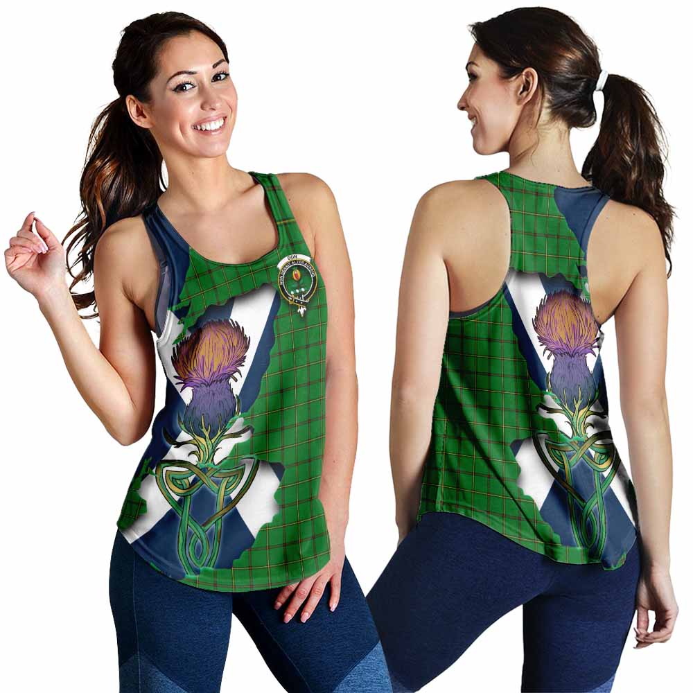Don Tartan Family Crest Women's Racerback Tanks Scottish Thistle Celtic Inspired 4XL - Tartan Vibes Clothing