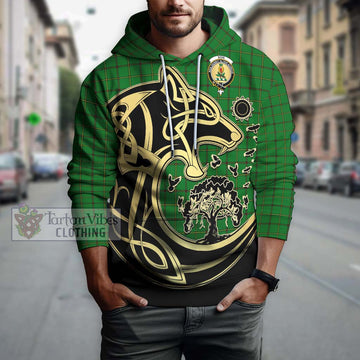 Don Tartan Hoodie with Family Crest Celtic Wolf Style Zip Hoodie - Tartan Vibes Clothing
