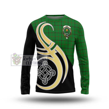 Don Tartan Long Sleeve T-Shirt with Family Crest and Celtic Symbol Style Unisex - Tartan Vibes Clothing