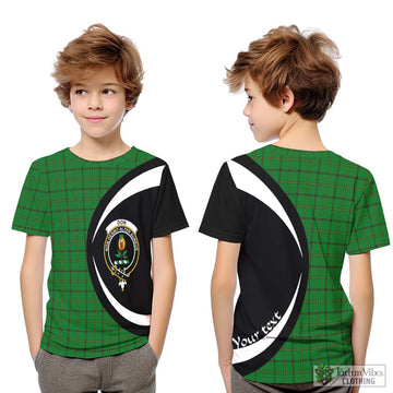 Don Tartan Kid T-Shirt with Family Crest Circle Style Youth XL Size14 - Tartan Vibes Clothing