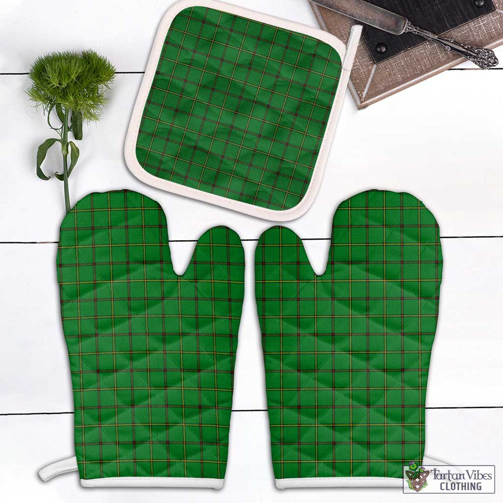 Don Tartan Combo Oven Mitt & Pot-Holder Combo 2 Oven Mitt & 1 Pot-Holder Black - Tartan Vibes Clothing