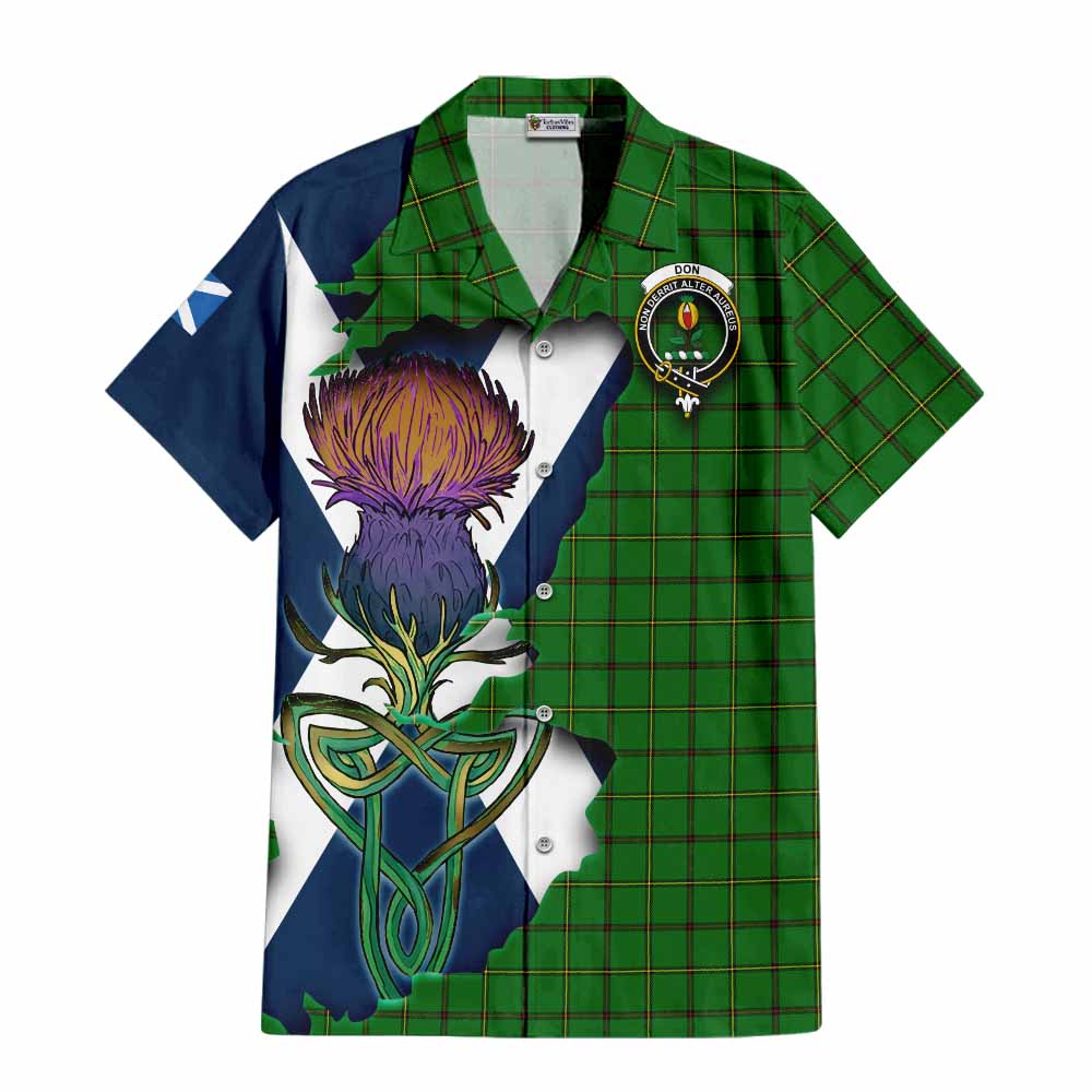 Don Tartan Family Crest Hawaiian Shirt Scottish Thistle Celtic Inspired Kid - Tartan Vibes Clothing
