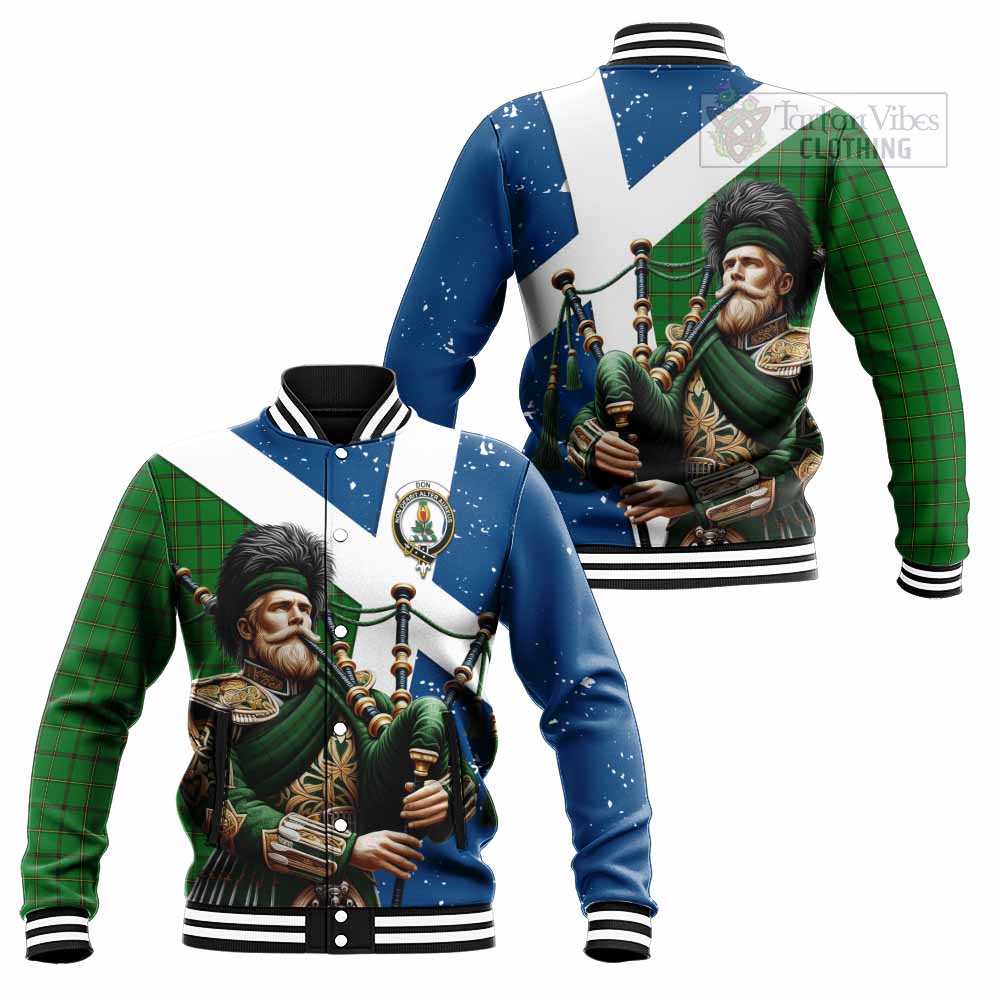 Don Tartan Baseball Jacket with Family Crest Scottish Bagpiper Vibes Unisex - Tartan Vibes Clothing