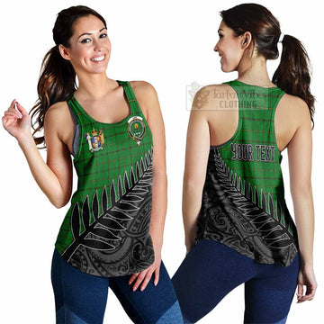 Don Crest Tartan Women's Racerback Tanks with New Zealand Silver Fern Half Style 4XL - Tartan Vibes Clothing