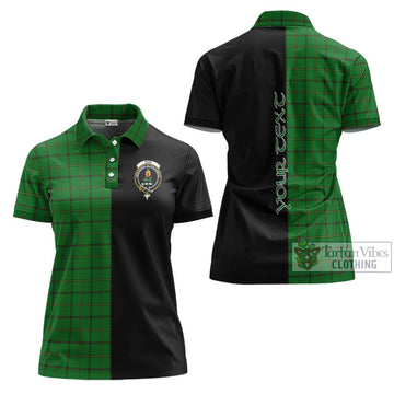 Don Tartan Women's Polo Shirt with Family Crest and Half Of Me Style Women - Tartan Vibes Clothing