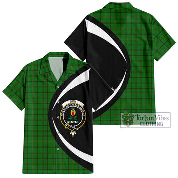 Don Tartan Hawaiian Shirt with Family Crest Circle Style Kid - Tartan Vibes Clothing
