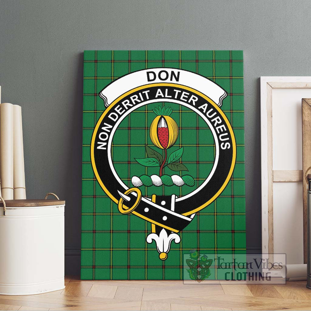 Don Tartan Canvas Print Wall Art with Family Crest Without Frame - Tartan Vibes Clothing