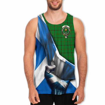 Don Tartan Men's Tank Top with Family Crest Scotland Patriotic Style Men - Tartan Vibes Clothing