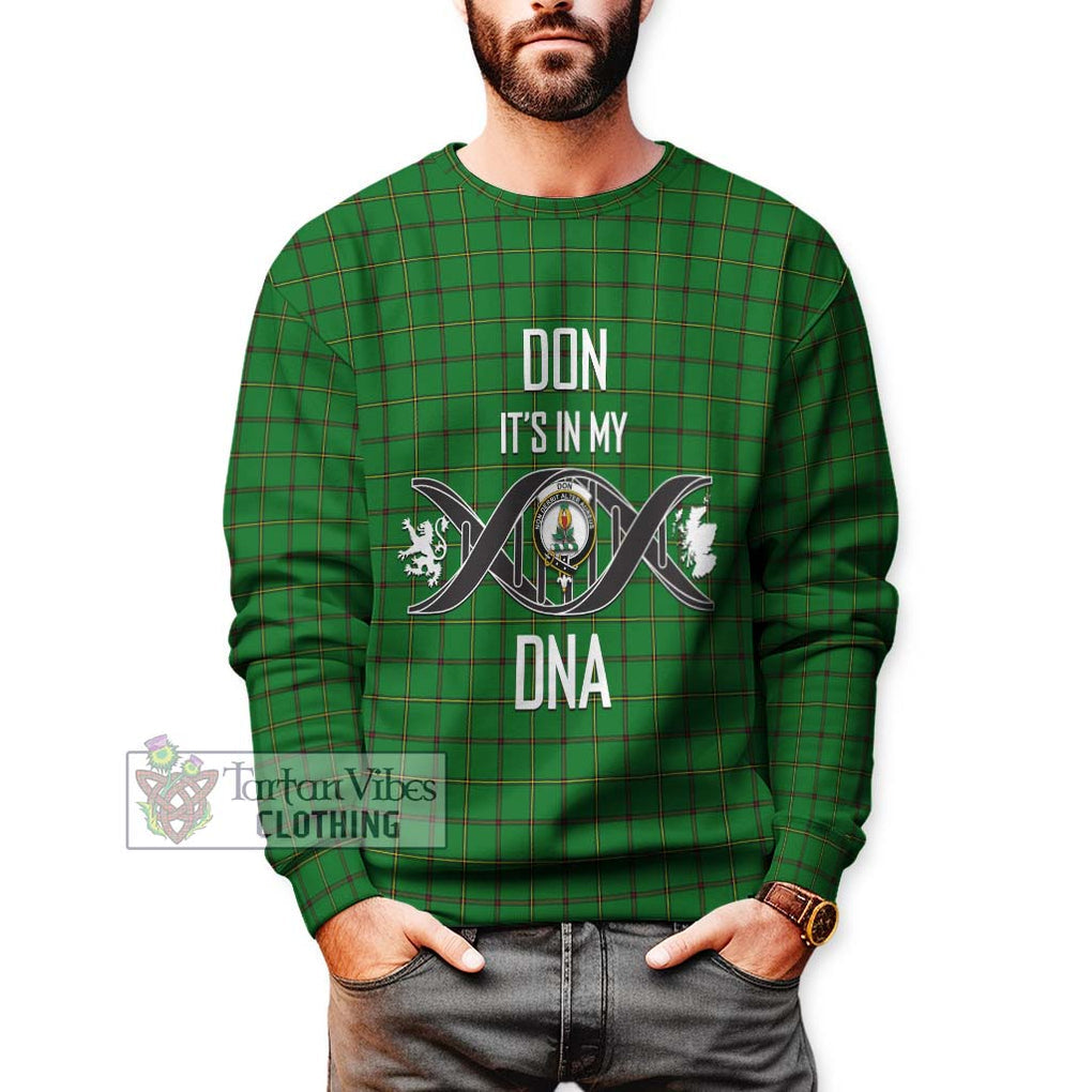 Don Tartan Sweatshirt with Family Crest DNA In Me Style Unisex - Tartan Vibes Clothing