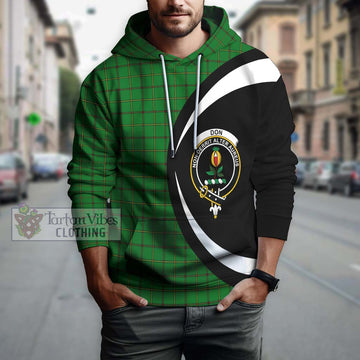 Don Tartan Hoodie with Family Crest Circle Style Zip Hoodie - Tartan Vibes Clothing