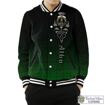 Don Tartan Baseball Jacket Featuring Alba Gu Brath Family Crest Celtic Inspired Unisex - Tartan Vibes Clothing
