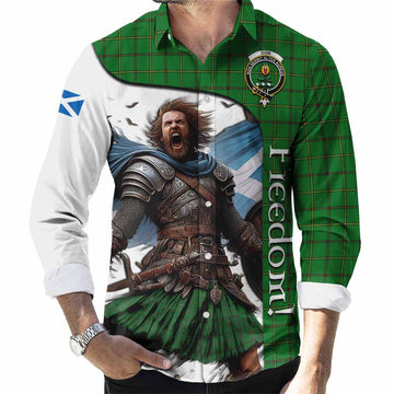 Don Crest Tartan Long Sleeve Button Shirt Inspired by the Freedom of Scottish Warrior Men's Shirt S - Tartan Vibes Clothing