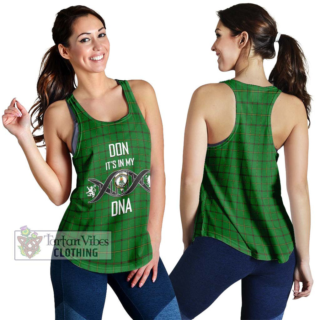 Don Tartan Women's Racerback Tanks with Family Crest DNA In Me Style 4XL - Tartan Vibes Clothing
