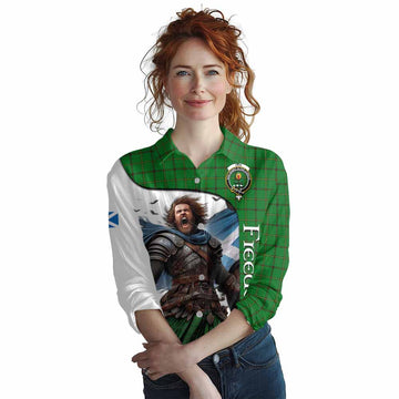 Don Crest Tartan Women's Casual Shirt Inspired by the Freedom of Scottish Warrior Female - Tartan Vibes Clothing