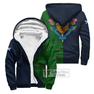 Don Tartan Sherpa Hoodie Alba with Scottish Lion Royal Arm Half Style Unisex S - Tartan Vibes Clothing