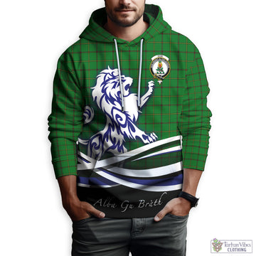 Don Tartan Hoodie with Alba Gu Brath Regal Lion Emblem