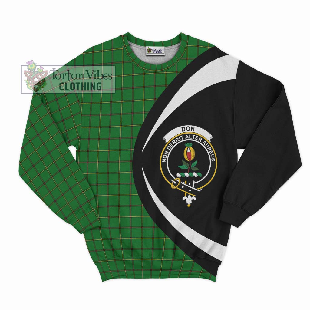 Don Tartan Sweatshirt with Family Crest Circle Style Unisex - Tartan Vibes Clothing