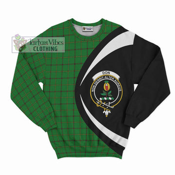 Don Tartan Sweatshirt with Family Crest Circle Style Unisex - Tartan Vibes Clothing