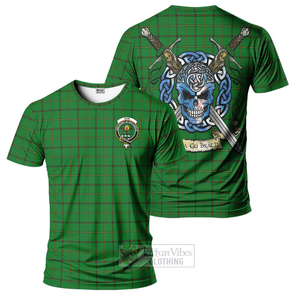 Don Tartan T-Shirt with Family Crest Celtic Skull Style Kid's Shirt - Tartan Vibes Clothing