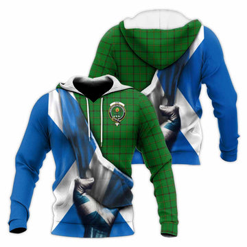 Don Tartan Knitted Hoodie with Family Crest Scotland Patriotic Style Unisex Knitted Pullover Hoodie - Tartan Vibes Clothing