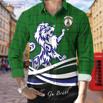 don-tartan-long-sleeve-button-up-shirt-with-alba-gu-brath-regal-lion-emblem