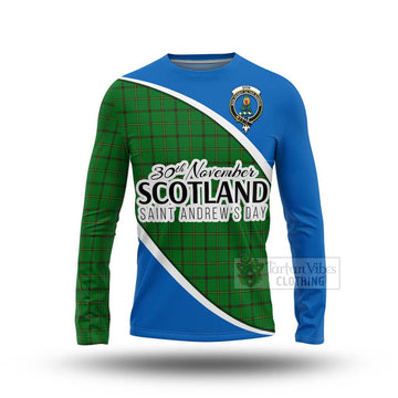 Don Family Crest Tartan Long Sleeve T-Shirt Celebrate Saint Andrew's Day in Style Unisex - Tartan Vibes Clothing