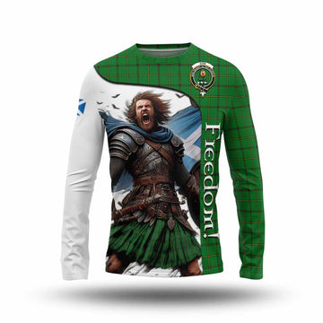 Don Crest Tartan Long Sleeve T-Shirt Inspired by the Freedom of Scottish Warrior Unisex - Tartan Vibes Clothing