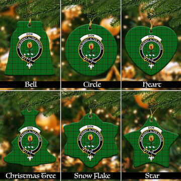 Don Tartan Christmas Ceramic Ornaments with Family Crest Ceramic - Tartan Vibes Clothing