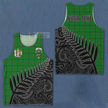 Don Crest Tartan Men's Tank Top with New Zealand Silver Fern Half Style Men - Tartan Vibes Clothing