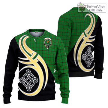 Don Tartan Ugly Sweater with Family Crest and Celtic Symbol Style Unisex - Tartan Vibes Clothing