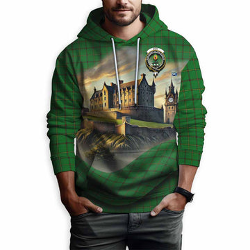 Don Tartan Family Crest Hoodie with Scottish Ancient Castle Style Pullover Hoodie - Tartan Vibes Clothing