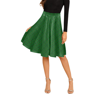 Don Tartan Melete Pleated Midi Skirt Cross Style Female - Tartan Vibes Clothing